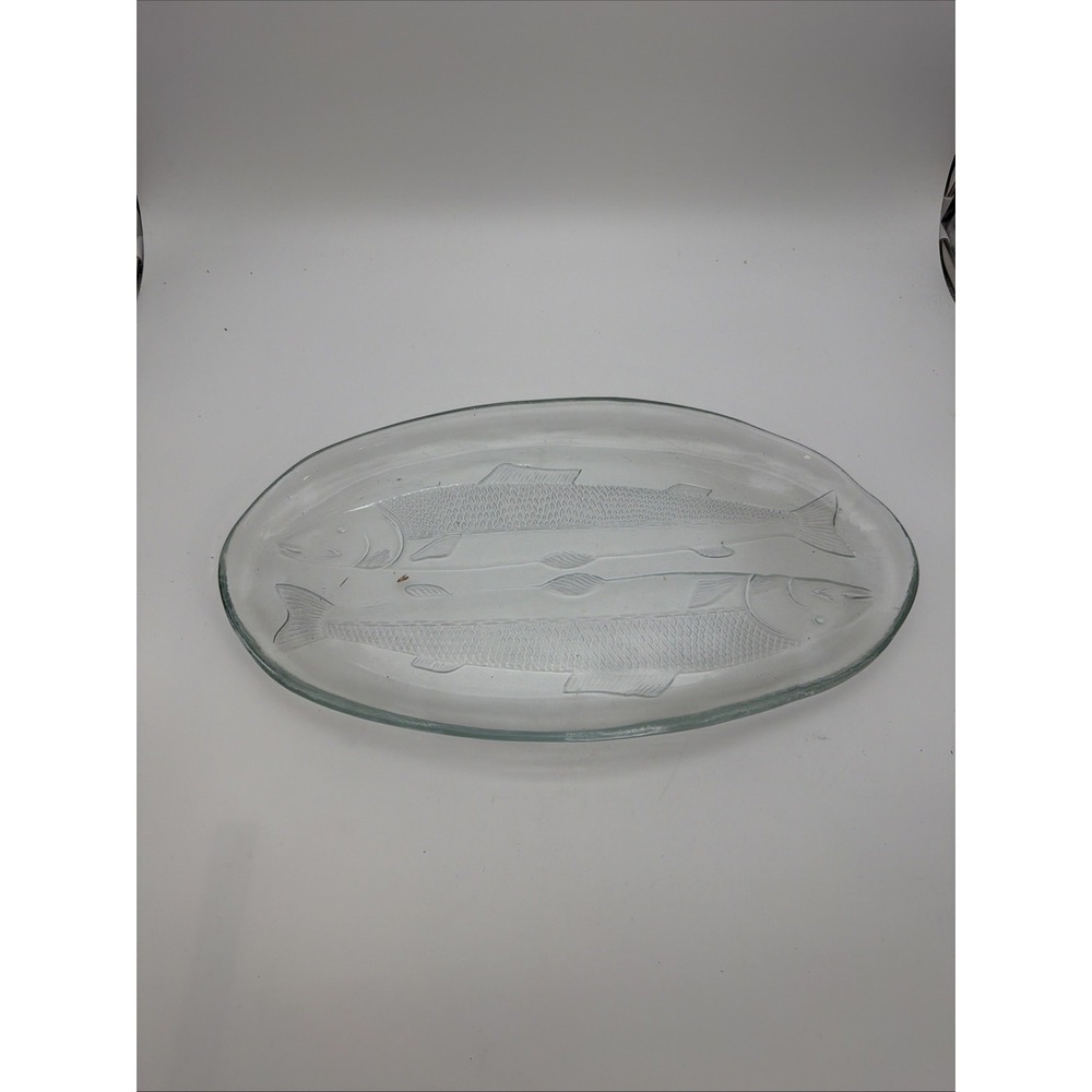 Vintage Kosta Boda Swedish Art Glass Fish Serving Platter